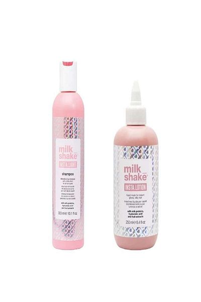 Milkshake Insta Light Hair Smoothing and Straightening Package - Shampoo 300ml, Treatment 250ml