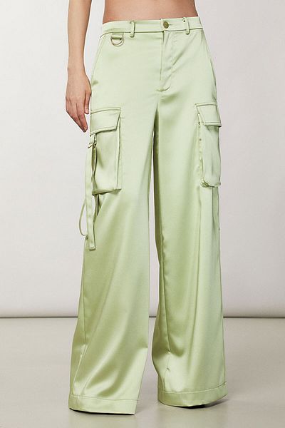 Patrizia Pepe SATIN CARGO PANTS - PATRIZIA PEPE - BEIGE, 44
