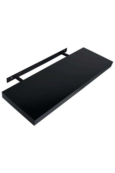 vidaxl Floating Wall Shelves 2 pcs Black 80x20x3.8 cm