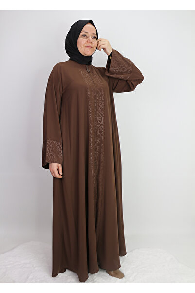 Levidor 520538 FERACE ÖNÜ FERMUARLI KOL UCU ÖNÜ JAKAR DESENLİ MEDİNE İPEĞİ SIFIR YAKA SPOR ŞIK FERACE