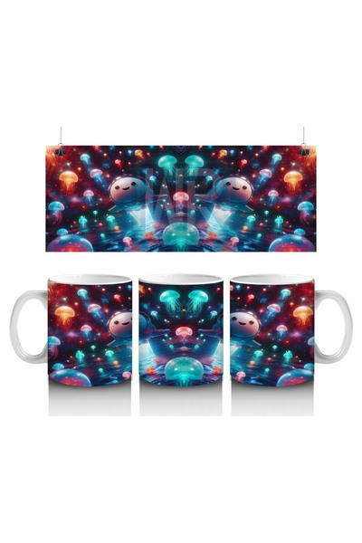 Luluyen كوب على شكل صاروخ غواصة وعالم قنديل البحر ينير ويحب الأطفال الحليب