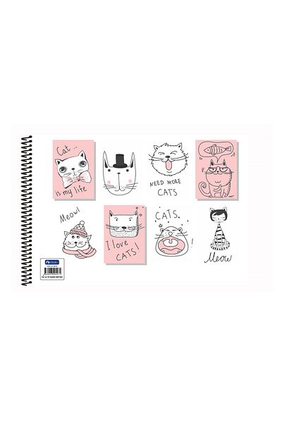 FLY COLOR 25X35 P.P Cover Detachable Sheets Ring Binder Picture Notebook Patterned 25 Sheets