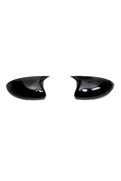 ideal STORE Set of 2 idealSTORE BATMAN type Mirror Covers for Renault Megane IV 2016->, Piano Black color - Ne
