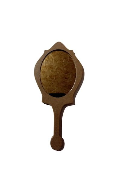 OEM Blank MDF Mirror, Princess 2, Dimensions 18cm x 9cm