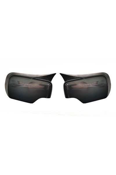 ideal STORE Set 2 Capace Oglinzi tip BATMAN idealSTORE pentru BMW Seria 3 E46, culoare Piano Black - Negru Lucio