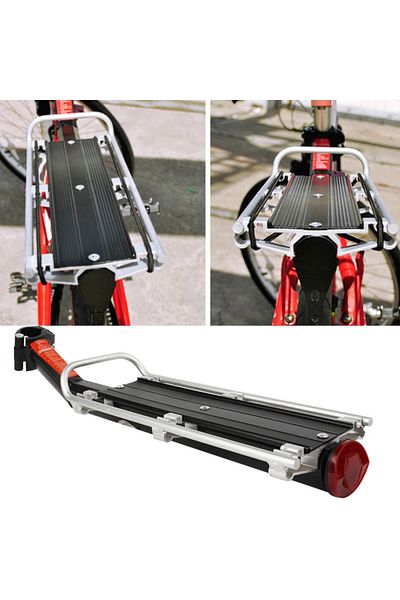 zola Portbagaj bicicleta cu stop, montare tija 21-31 mm, aluminiu, 12x30 cm, negru