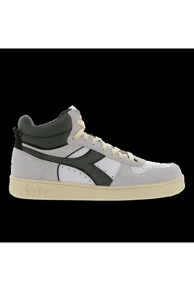 Diadora Magic Basket Demi Cut Suede Leather Unisex Gray Sports Shoes - 501.178563-C7727