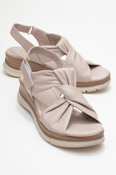 LuviShoes Oara Stone Skin Genuine Leather Women's Sandals