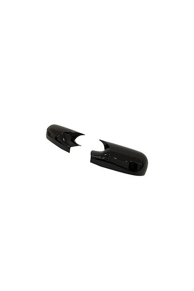 ideal STORE Set of 2 idealSTORE BATMAN type Mirror Covers for Renault Scenic II 2004-2009, Piano Black color -