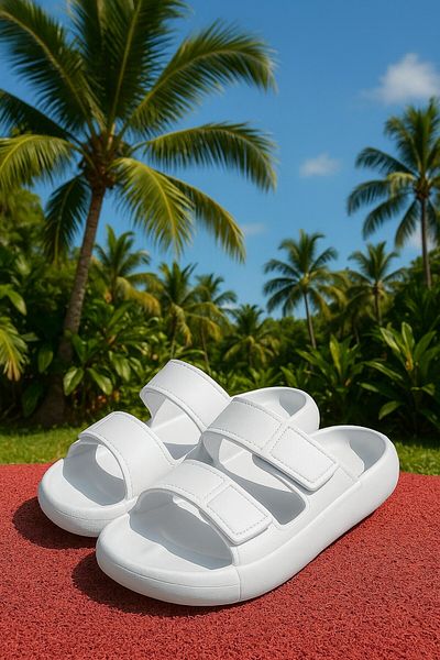 Moda Frato MERCAN Unisex Velcro Slippers Sea Beach Pool Slippers Μαλακή άνετη σόλα