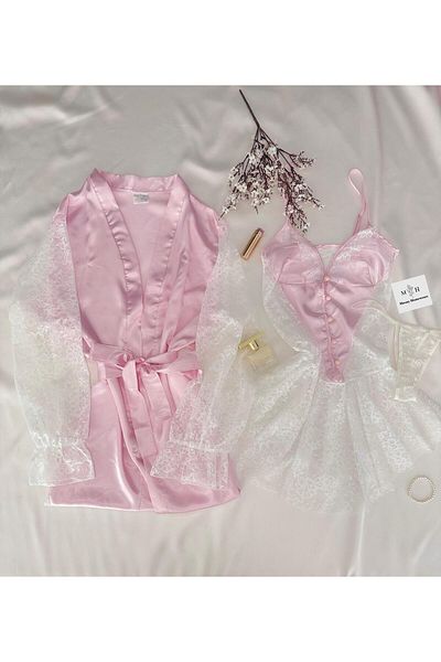 MH Moony Homewears Комплект нощница Satin The Special One Pink