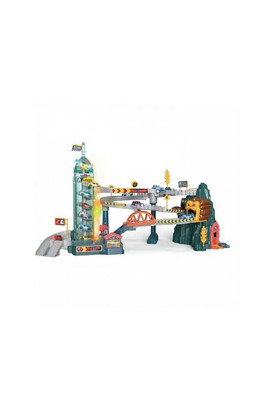 ideal STORE AliBibi multi-level car track, cars included, lion tunnel, automatic elevator, parking and valet