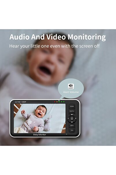 ideal STORE Baby Monitor StarBaby IdealStore, 5.5 inch HD Screen, Temperature Monitoring, Vertical Rotation s