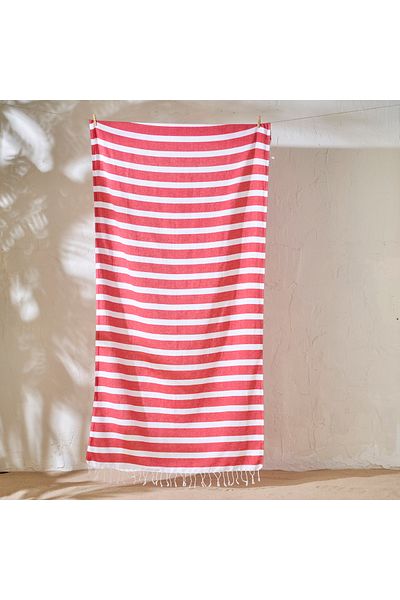 Bella Maison 100% bumbac Lua cu dungi Red (95x180 cm)