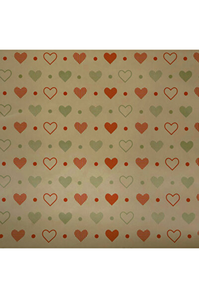 weloveis Kalp Desenli Rulo Çiçek buket kağıdı virgin kraft kağıt-25 Metre
