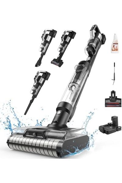 Jimmy PW11 Pro Wet and Dry Vacuum Cleaner, 460 W/21 kPa, Cordless Vacuum Cleaner with Double Brush R