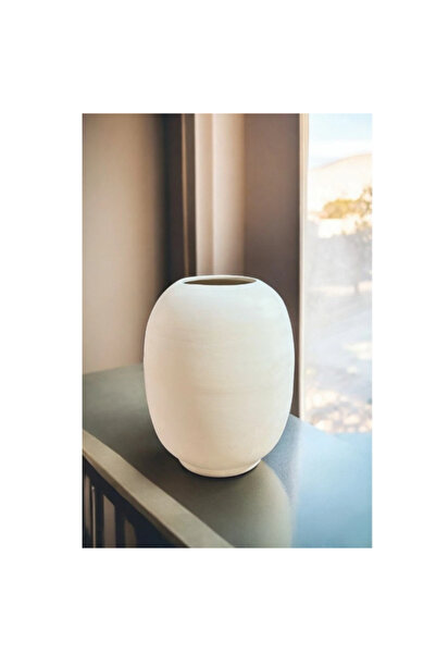 BAYRAMPASAHOBİM Ham Seramik Yuvarlak Silindir Vazo Küçük Boy