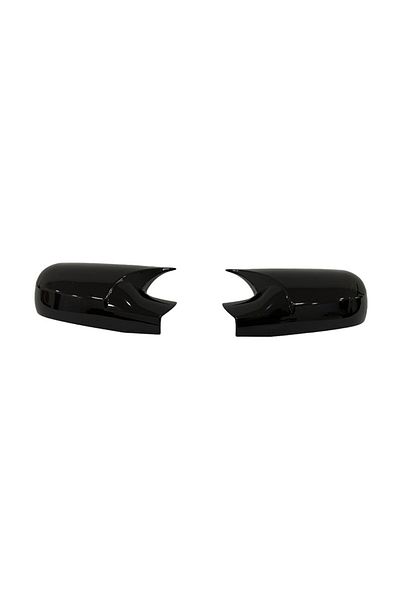 ideal STORE Set of 2 idealSTORE BATMAN type Mirror Covers for Renault Clio III 2006-2009, Piano Black color -