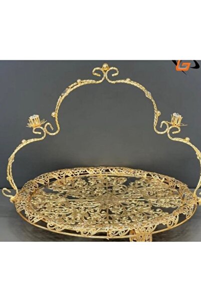 BİEV Biev Gvn Metal Camlı Sepetli Sunumluk & Şekerlik