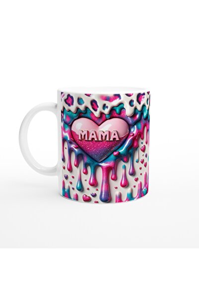 Generic Brand Bright Colored Heart Mother's Day Mug with Mama Written