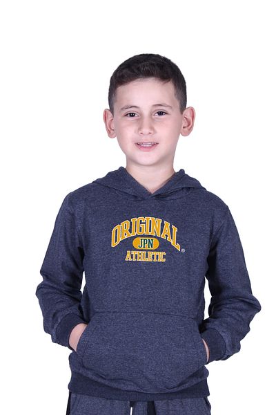FYK KİDS SWEATSHIRT ORIGINAL IMPRIMAT BĂIEȚI CU BĂRĂ CU CAPĂ