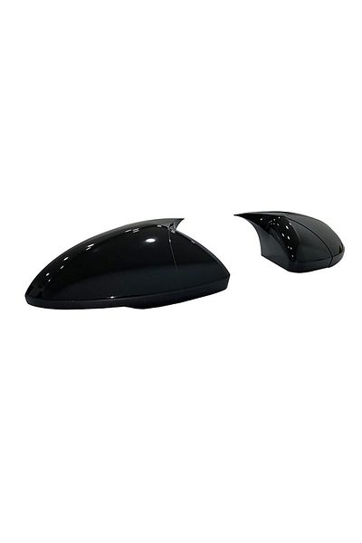ideal STORE Set of 2 idealSTORE BATMAN type Mirror Covers for Opel Astra K 2015-2021, Piano Black color