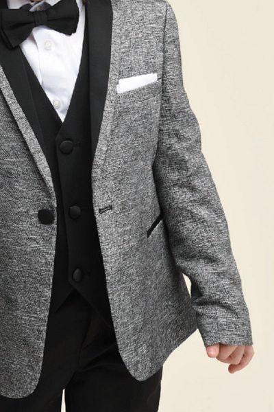 DMB BOYS & GIRLS Tuxedo Model 5 Piece Groom Suit Boy's Suit with Bow Tie