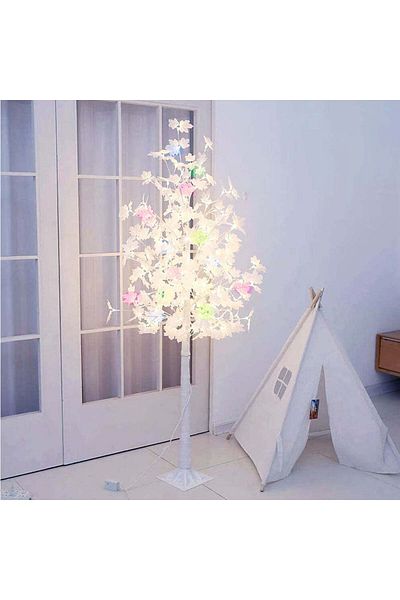 divendi-ro Decorative Tree Illuminated with 128 LEDs, 170 cm Tall, Warm/Red Light, Multicolor - Cool White