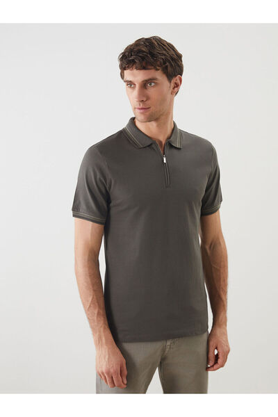 LC Waikiki Nevavm with a Difference Polo Collar Short Sleeve Pique Men's T-Shirt