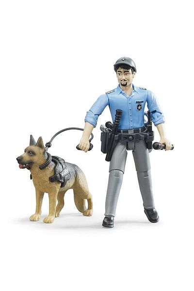Bruder Figurina politist cu caine, Bruder 62150