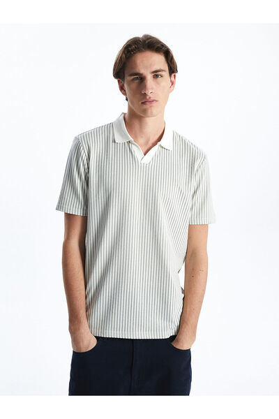 LC Waikiki Nevavm Polo Collar Striped Men's T-Shirt