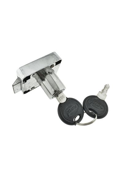 flores Furniture lock set, Flores 66846, with cylinder and 2 keys, chrome, dimensions 40 x 40 x 32 mm