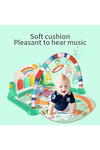 divendi-ro Activity Center with Interactive Mat for Children, with Sounds, Piano, Detachable Mirror, Multicolor