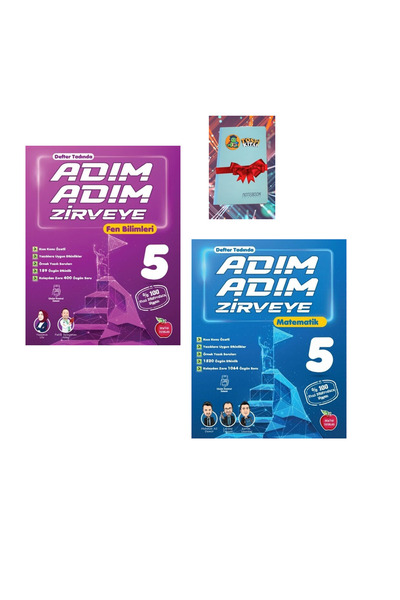Newton Yayınları 5.Sınıf Adım Adım Zirveye Fen Bilimleri + MATEMATİK (YENİ) ( NOT DEFTERİ HEDİYE)