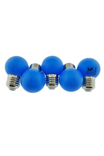 Forever Set de 5 becuri LED, E27 G45, Forever Light 86285, 2W, unghi larg 360°, albastru