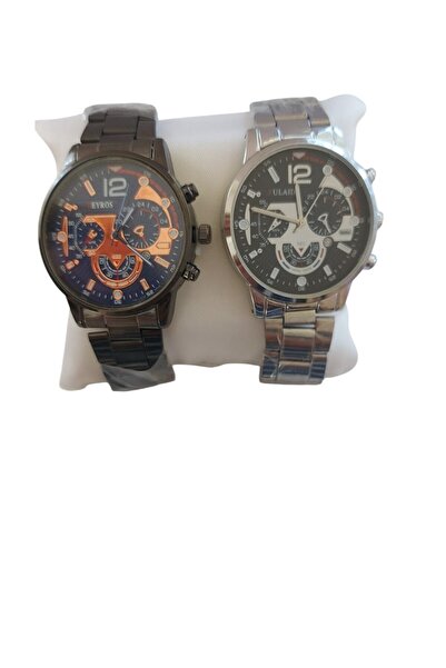 DEYROS Double Men's Steel Wrist Watch, Steel Band and Case, Stylish and Sturd...