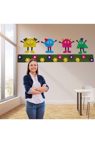 Aydede Oyunevi Şekiller Panosu – Kalın Keçe Sınıf Panosu | Okul Öncesi & Anas...