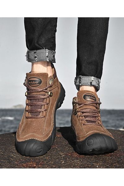 AyShop Non-Slip Sole Fleece Inside Warm Outdoor Nature Sports Hiking Sneakers