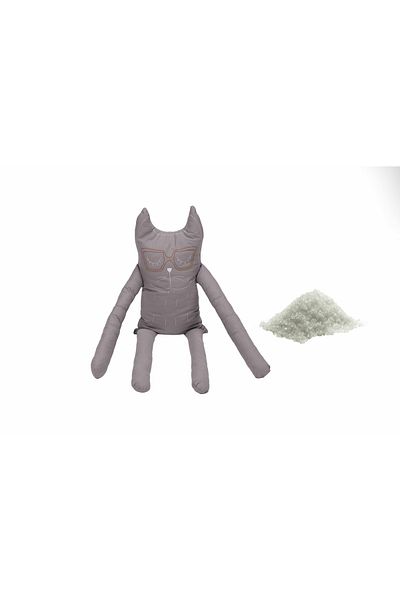 Somnart cat-shaped pillow, cotton, salt filling, Gray
