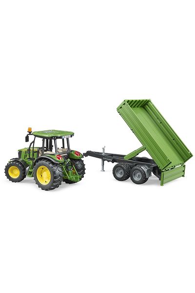 Bruder Tractor John Deere 5115M cu RemorcÄƒ BasculantÄƒ - Bruder 02108