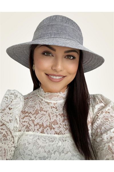 Confortino Luxury linen sun hat with bow - ONE SIZE, ADJUSTABLE