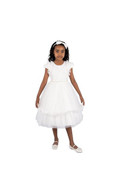 ddaniela فستان إليانور وايت للحفلات مع عصابة رأس من دانييلا