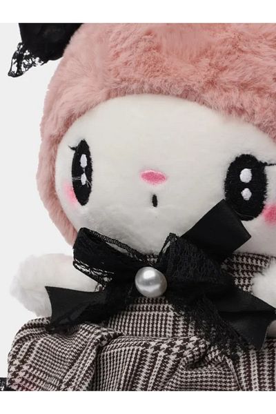 MOAWAVE Plush toy, Kuromi type from the Hello Kitty Sanrio series, size 20cm, white/pink color MOAWAVE™
