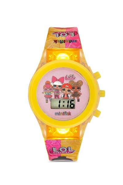 MiniFlak Lol Surprise! Licensed Lol7003 Yellow Light-Up Children's Watch