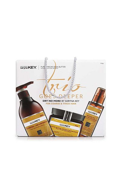 Saryna Key Set Trio pentru par Mediu si Gros , Trio Goes Deeper, Sampon 500 ml, Masca 500 ml, Ulei 105 ml