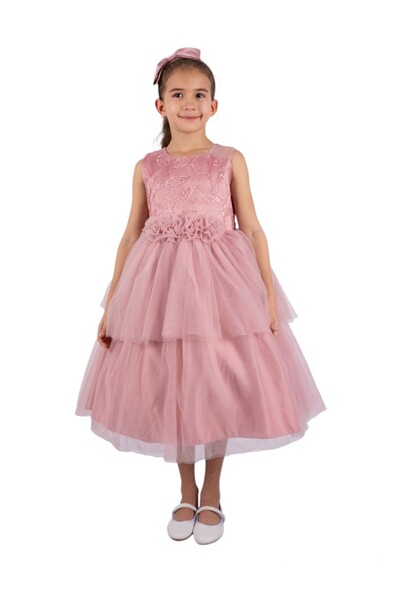 ddaniela فستان حفلات وردي داكن من دي دانييلا - أبيجيل مع رباط رأس