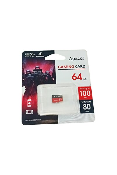 Apacer Card MicroSDXC 64 GB, UHS-I, U3, V30, Apacer A1 Gaming, fără adaptor