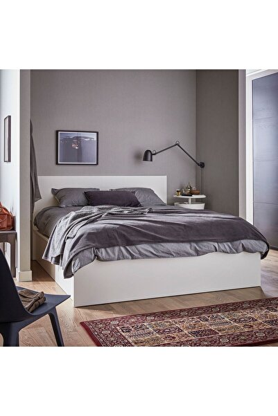 IKEA çift kişilik baza, beyaz, 180x200 cm, bazalı