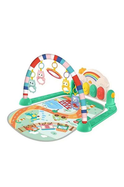 divendi-ro Activity Center with Interactive Mat for Children, with Sounds, Piano, Detachable Mirror, Multicolor