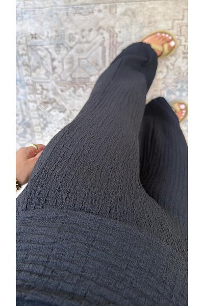 Buket Teke Black One Shoulder Seersucker Suit